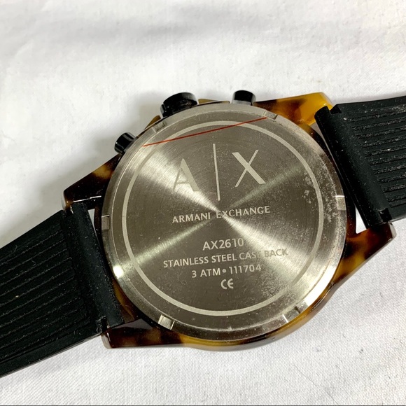 Armani Exchange Homme Ax2610 Black Silicone Watch - Picture 6 of 10